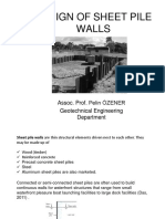 Design of Sheet Pile Walls