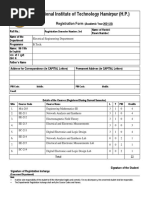 National Institute of Technology Hamirpur (H.P.) : Registration Form