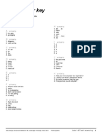 Test Answer Key: Units