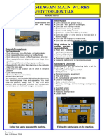 Gate Kashagan Main Works: Safety Toolbox Talk