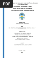 Los Tributos Administrados Por El Gobierno Local y Otras Entidades Conforme A La Ley.