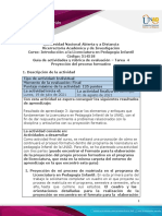 Guía de Actividades y Rúbrica de Evaluación - Tarea 4 Proyección Del Proceso Formativo