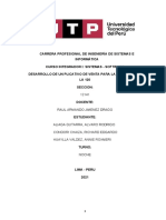 Informe de Un Desarrollo de Un Aplicativo para Gestion de Ventas de Sangucheria