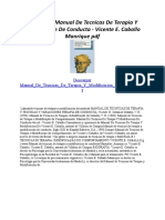 Manual de Tecnicas de Terapia Y Modificacion de Conducta