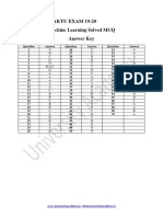 AKTU EXAM 19-20 Machine Learning Solved MCQ Answer Key