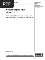 Safety Signs and Colours - : Part 2: Specification For Colorimetric and Photometric Properties of Materials