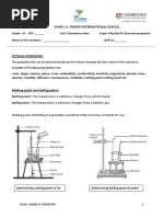 Chem - Physical and Chemical Properties