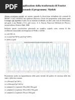 Esempio Trasformata Fourier Matlab