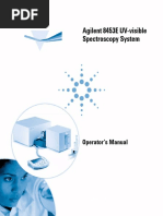 Agilent 8453E UV-visible Spectroscopy System: Operator's Manual