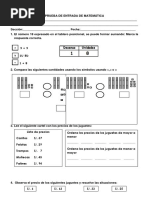 Prueba Diagnostica 2° Grado - Matematica