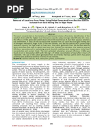 Removal of Lead Ions From Water Using Pellet Generated From Bacillus Subtilis Isolated From Gold Mining Site in Niger State