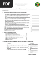 Opemgt Midterm Exam With Table of Spec