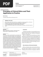 Principles of Clinical Ethics and Their Application To Practice