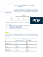 Question 3 Kom 5115: Statistics For Communication (20 Marks) Research 2011