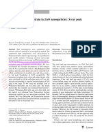 Estimation of Lattice Strain in ZnO Nanoparticles