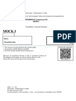 Maths Mock 3, Paper 2 (3003)