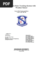 Dual Axis Solar Tracking System With Weather Sensor: Course Title: Project and Thesis Course Code: ME 400