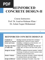 Reinforced Concrete Design-Ii: Course Instructors: Prof. Dr. Asad-ur-Rehman Khan / Dr. Aslam Faqeer Mohammad