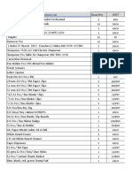 Products List: Quantity Unit