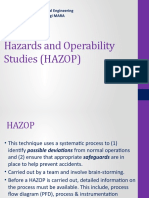 Hazards and Operability Studies (HAZOP) : Faculty of Chemical Engineering Universiti Teknologi MARA