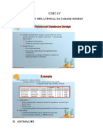 Unit-Iv: I. Pitfalls in Relational Database Design