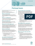 This Information Sheet Aims To Answer Some Commonly Asked Questions About Perineal Tears. Ask Your Doctor or Midwife About What Care Is Right For You