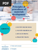 Principles & Procedures of Materials Development