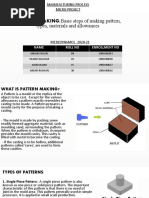 PATTERN MAKING:Basic Steps of Making Pattern,: Types, Materials and Allowances