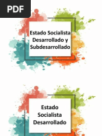 Estado Socialista Desarrollado y Subdesarrollado