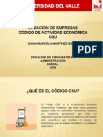 Exposicion Creacion de Empresas, Codigo Ciiu