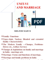 Unit-Vi Family and Marriage: Mrs - Jose Mary R