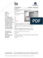 600V Primary - 480V Secondary 480V Primary - 380V Secondary, 50/60 HZ (Alternate Rating)