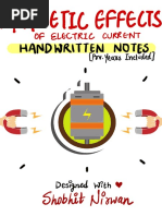 Magnetic Effects of Electric Current Verified