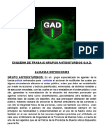 Esquema de Trabajo Grupos Antidisturbios Gad