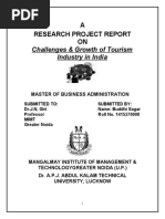 A Research Project Report ON: Challenges & Growth of Tourism Industry in India