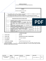 CEM130 Construction Safety Management - SYLLABUS