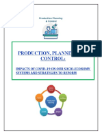 Production, Planning and Control:: Impacts of Covid-19 On Our Socio-Economy Systems and Strategies To Reform