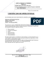 Certificado Operatividad 310SL