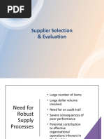 Supplier Selection Evaluation & Management