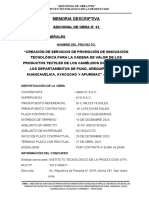 Memoria Descriptiva Adicional N°02 - Itp