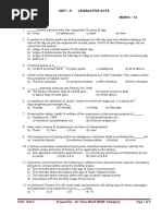 Unit - 5 Legislative Acts: Marks - 12