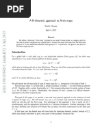 A K-Theoretic Approach To Artin Maps: Dustin Clausen April 4, 2017