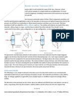 The Bipolar Junction Transistor (BJT) : Emitter Collector Base