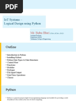 Unit-Ii: Iot Systems - Logical Design Using Python