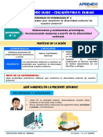 V EXPERIENCIA DE APRENDIZAJE - ACT 3 - 1° y 2° GRADO