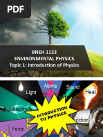 BNEH 1123-Chapter 1 Intro To Environmental Physics