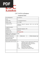 UoS BABS L5 T3 Accounting For Business Assignment June - October 2021