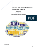 Employees Satisfaction With Current Performance Management Practices