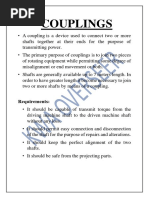 Couplings: Requirements