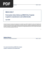 MDCG 2020-7 Guidance On PMCF Plan Template